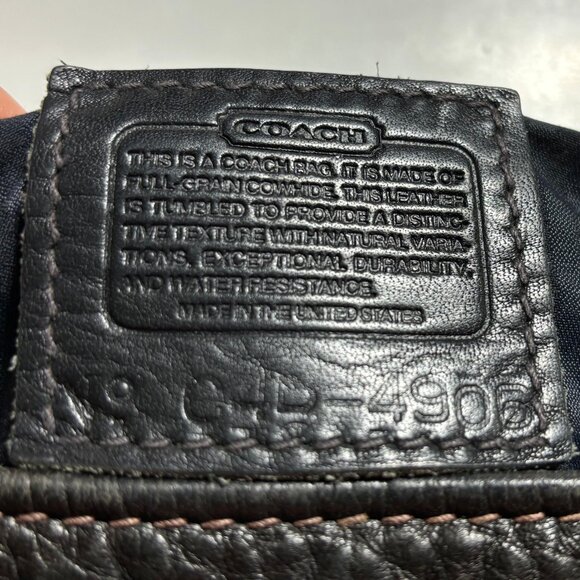 Vintage Coach Black Pebble Bucket Bag - Picture 3 of 4